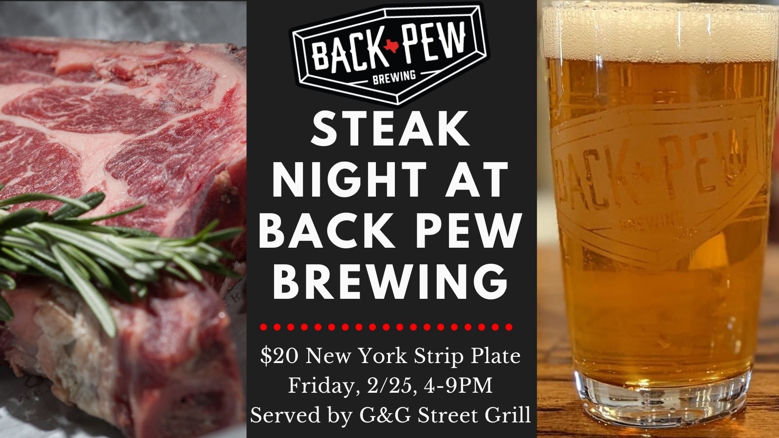 Steak Night at Back Pew
